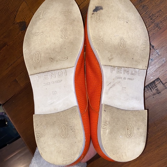 Fendi Orange Leather Shoes main image 7
